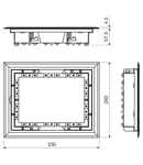 Cadru doza de pardoseala 6 module clasice/16 modulare Kopos KOPOBOX 80