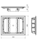 Cadru doza de pardoseala 12 module Kopos KOPOBOX 57