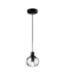 SOSPENSIONE PICCOLA / SMALL PENDANT VETRO DECO AFOXÉ FINISH CRI - CRISTALLO TRASPARENTE C2642