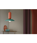 Lustra, lampa suspendata DECO PAU FINISH TUP - TURCHESE+ARANCIO POKÈ C2630