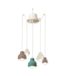 SOSPENSIONE 5 LUCI / 5-LIGHTS PENDANT DECO BERIMBAU FINISH - MIX C2608