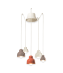 SOSPENSIONE 5 LUCI / 5-LIGHTS PENDANT DECO BERIMBAU FINISH - MIX C2607