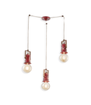 Lustra, lampa suspendata CON 3 LUCI RETRO URBAN FINISH VIX - VINTAGE BORDEAUX C1841