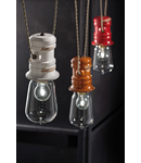 SOSPENSIONE 3 LUCI / 3-LIGHTS PENDANT RETRO URBAN FINISH VIB - VINTAGE BIANCO C1742