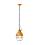 SOSPENSIONE CON GABBIA / PENDANT RETRO INDUSTRIAL FINISH VIG - VINTAGE GIALLO C1770