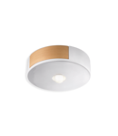 PLAFONIERA CON LEGNO / CEILING LAMP RETRO MATECA FINISH 05 - SMALTO BIANCO C1790