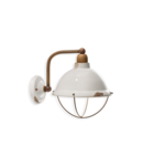 APPLIQUE CON GABBIA / WALL LAMP RETRO INDUSTRIAL FINISH VIB - VINTAGE BIANCO C1681