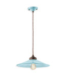 SOSPENSIONE D.35 / PENDANT D.35 RETRO COLORS FINISH AZZ - AZZURRO C1631