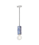 Lustra, lampa suspendata CILINDRO LARGO DECO PI FINISH MIB - MING BLU C2501