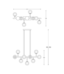 Corp de iluminat suspendat RIANO P0454-09B-SDGF