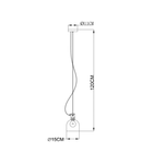 Corp de iluminat suspendat LAZARO MD1918-1S-CHROME