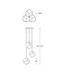 Corp de iluminat suspendat ROCK P0488-03A-B5HF