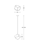 Corp de iluminat suspendat ROCK P0488-01A-F4HF