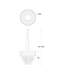 Corp de iluminat suspendat QUASAR P0506-06A-F4E3