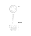 Corp de iluminat suspendat QUASAR P0506-05A-F4AC