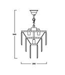 Corp de iluminat suspendat AMEDEO 17106/3+1-CHR