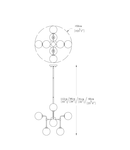 Corp de iluminat suspendat RIANO P0454-08C-SDGF