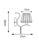 Corp de iluminat cu montaj pe perete tip aplica PARIA P15090A-1W