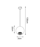 Corp de iluminat suspendat IVIA P12082D-D25