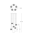 Corp de iluminat suspendat GEM P0389-05D-F7AC