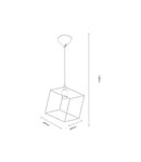 Corp de iluminat suspendat CUBE P17084-D20