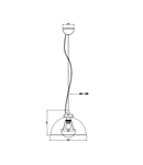 Corp de iluminat suspendat ANTENNE TS-071003PM-BKGO