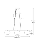 Corp de iluminat suspendat CRYSTAL P0076-03S-F4FZ