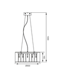 Corp de iluminat suspendat ARTEMIDA RLD92193-6