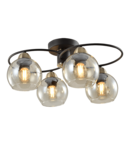 JAY CANDELABRU 4XE27 NEGRU/BRONZ