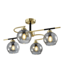 BILL CANDELABRU 4XE14 MAT NEGRU/BRONZ