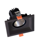 SPOT LED PATRAT REGLABIL 15W 230V 4000K NEGRU