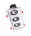 SPOT LED TRIPLU PATRAT REGLABIL 3X15W 230V 4000K ALB