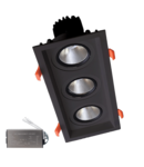 SPOT LED TRIPLU 3X15W 230V 4000K BL+KIT EMERGENTA