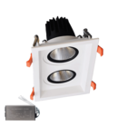 SPOT LED DUBLU T 2X15W 230V 4000K WH+KIT EMERGENTA