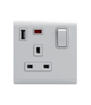 LONDON PRIZA CU INTRERUPATOR + USB CU LED ALB