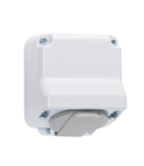 GERMAN TYPE SOCKET 16А 250V WHITE, IP44