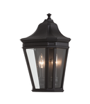 Aplica Cotswold Lane 2 Light Half Wall Lantern – Black