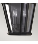 Aplica Cotswold Lane 2 Light Half Wall Lantern – Black