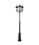 Stalp decorativ pentru exterior, iluminat gradini parcuri, Valencia 3 Light Triple Head Lamp Post