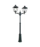 Stalp decorativ pentru exterior, iluminat gradini parcuri, Turin 2 Light Grande Twin Lamp Post – Black