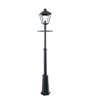 Stalp decorativ pentru exterior, iluminat gradini parcuri, Turin 1 Light Grande Signal Post – Black