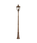 Stalp decorativ pentru exterior, iluminat gradini parcuri, English Bridle 3 Light Large Lamp Post – British Bronze
