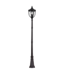 Stalp decorativ pentru exterior, iluminat gradini parcuri, English Bridle 3 Light Large Lamp Post – Black