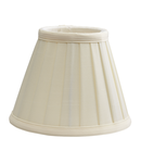 Abajur Clip Shades Pleated Ivory Candle Shade