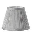 Abajur Clip Shades Pleated Grey Chiffon Candle Shade