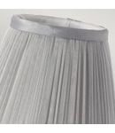 Abajur Clip Shades Pleated Grey Chiffon Candle Shade