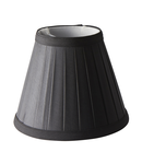 Abajur Clip Shades Pleated Black Candle Shade