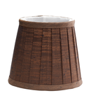 Abajur Clip Shade Pleated Chocolate Candle Shade