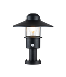 Pitic pentru exterior Klampenborg 1 Light Pedestal with PIR – Black