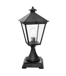 Pitic pentru exterior Turin 1 Light Pedestal – Black